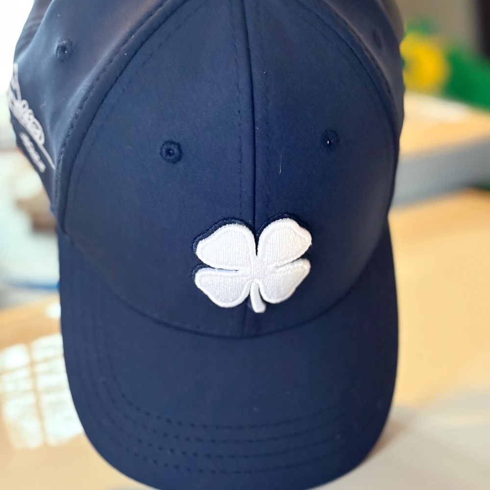 Black Clover Premium “Blessed Live Luck” Navy Blue HighCrown Snap Cap Hat NWT
